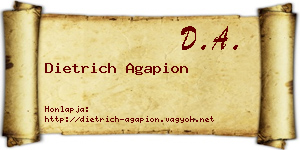 Dietrich Agapion névjegykártya